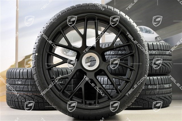 GT3 20" winter wheels  "Turbo S" central locking, 9J x 20 ET51 + 11J x 20 ET59 + Pirelli winter tyres 245/35 R20+295/30 R20, TPMS, black satin-matt