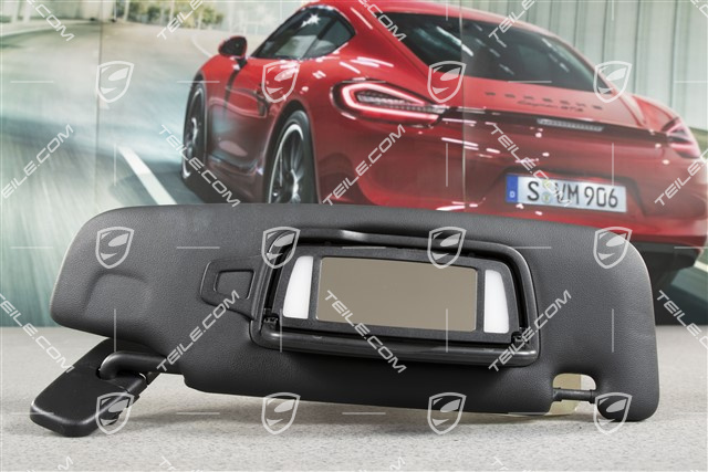 Sonnenblende, mit Spiegel, Schwarz, Coupe, R