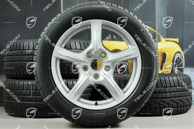 18-inch Panamera winter wheel set, 8J x 18 ET 59 + 9J x 18 ET 53, Pirelli Sottozero II winter tyres 245/50 R18 + 275/45 R18, without TPMS