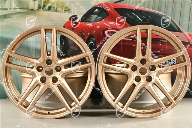 20-inch wheel rim set "Macan Turbo", 9J x 20 ET26 + 10J x 20 ET19, CMS, neodyme