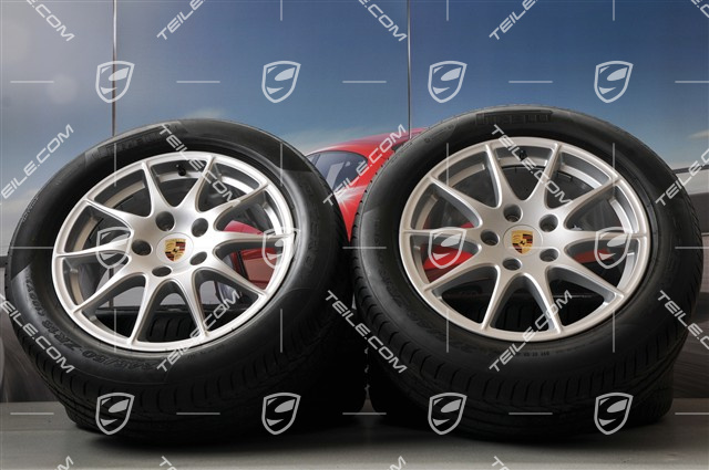 18" Panamera S Sommerräder Satz, Felgen 8J x 18 ET59 + 9J x 18 ET53 + Reifen Pirelli P-Zero 245/50 R18 + 275/45 R18
