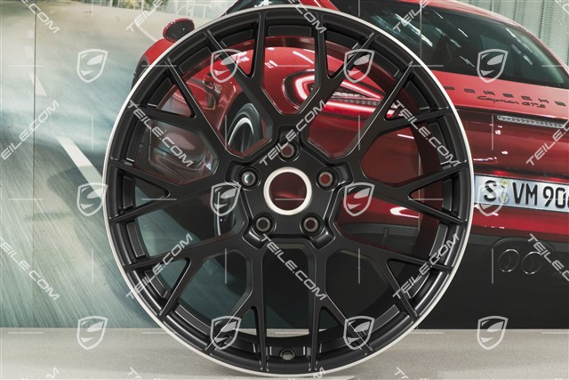 20+21-inch wheel rim set RS Spyder, rims: front 8,5J x 20 ET53 + rear 11,J x 21 ET67, black satin matt