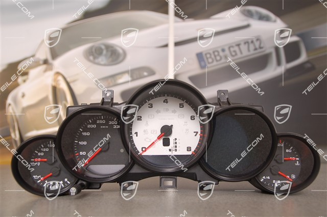 Instrument cluster, PDK, PCM2/PCM3, silver face gauges, black matt
