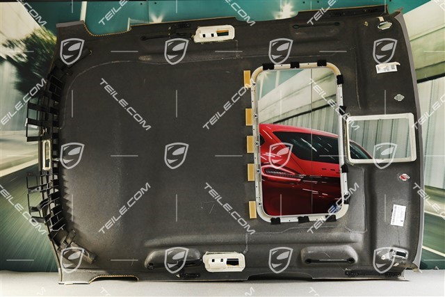 Dachverkleidung Stoff, mit Löchern für Schiebedach, Parkassistent, stahlgrau, (abgenutztes Material)