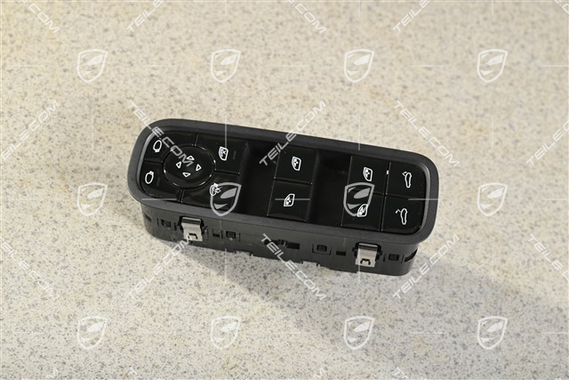 Power windows switch, Drivers side, Black Gloss