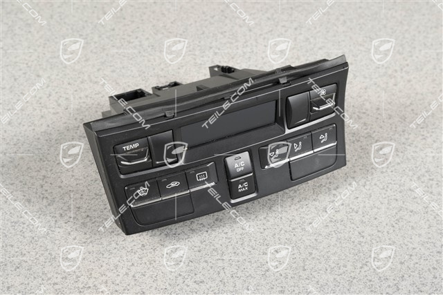 Control panel / switchboard air conditioner, matte black / high gloss chrome finish