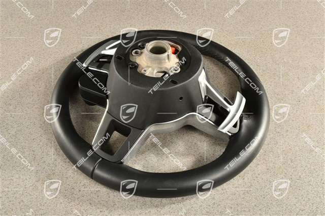 Multifunktionslenkrad PDK mit Schaltwippen, Sport Chrono Plus Paket, Leder, Schwarz