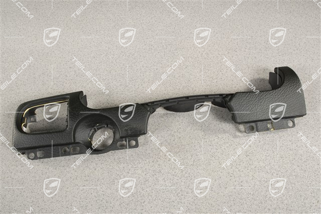 Trim lower section, Leatherette, Black