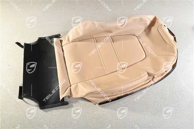 Backrest cover, leather, comfort seat vented , front, Mojave, L