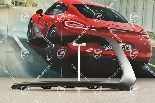Front bumper Cover trim, Black matte, R