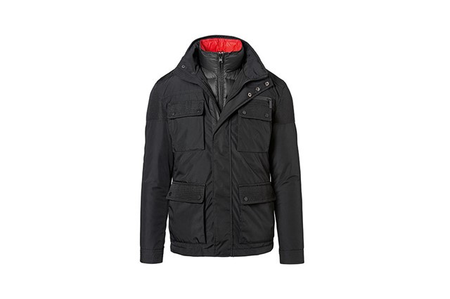 2 in 1 Jacket, Men, black/red,  S 44/46