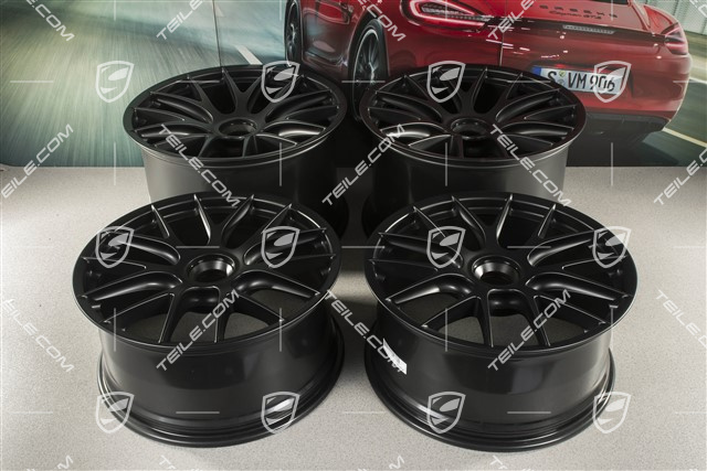 20"+21" GT2RS/GT3RS Magnesium Radsatz, Felgen 9,5 J x 20 ET50 + 12,5 J x 21 ET48, Schwarz seidenglanz