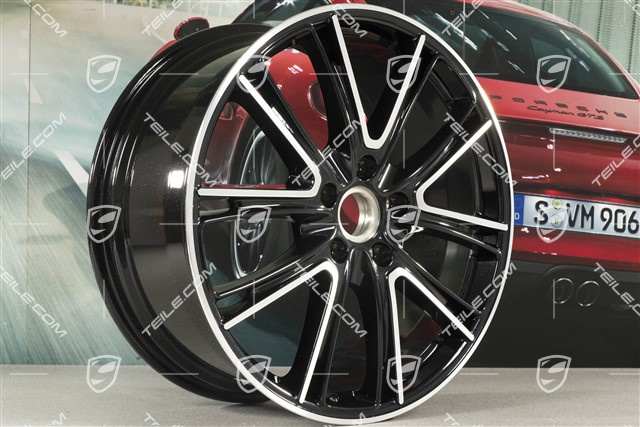 21-inch wheel rim Panamera Exclusive, 9,5J x 21 ET71, Jet Black metallic