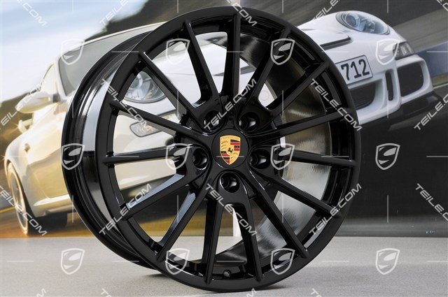 20" Komplet felg Panamera Sport, 2 x 9,5J x 20 ET 65 + 2 x 11,5 J x 20 ET 63, czarne