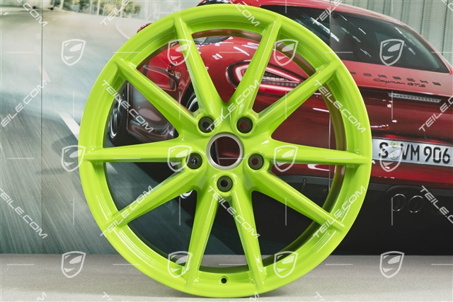 21-inch wheel rim Carrera S, 11,5 J x 21 ET67, Lizard green
