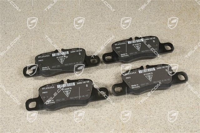 Bremsbeläge, Reparatursatz, HA,  für Bremssattel Schwarz / Silber / Rot