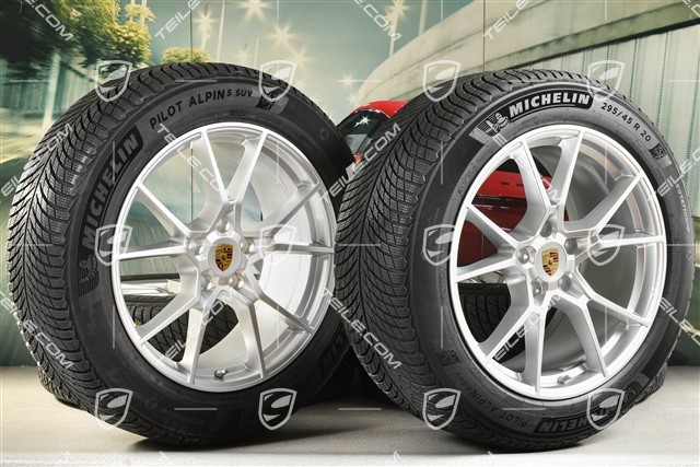 20-inch Cayenne S COUPE winter wheel set, rims 9J x 20 ET50 + 10,5J x 20 ET55 + NEW Michelin Pilot Alpin 5 SUV winter tyres 255/55 R20 + 295/45 R20, with TPMS