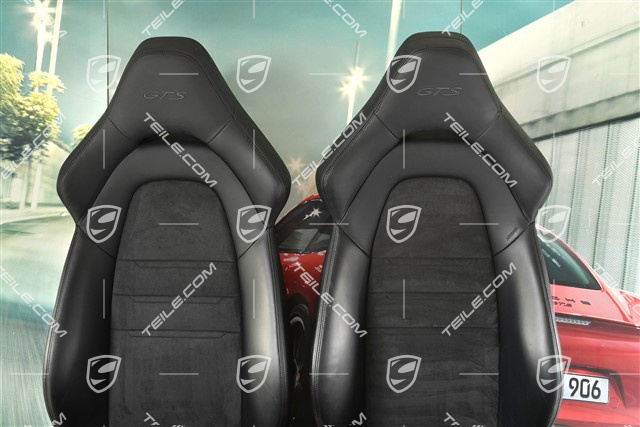 Sport seats, el. adjustment, GTS, leather/alcantara, Black, set (L+R)