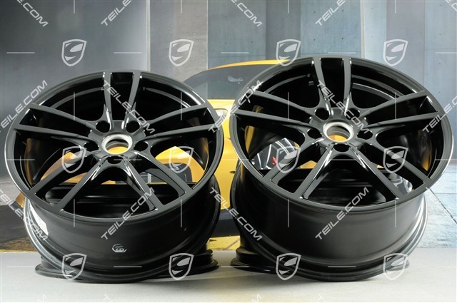 20-inch Cayenne Design wheel rim set, 10,5J x 20 ET55 + 9J x 20 ET50, black high gloss 20-inch Cayenne Design wheel rim set, 10,5J x 20 ET55 + 9J x 20 ET50, black high gloss
