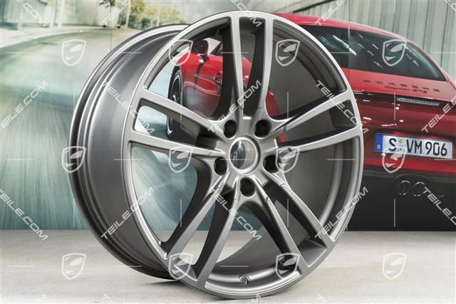21" Felge Cayenne Turbo, 9,5J x 21 ET46, Platinum Seidenmatt