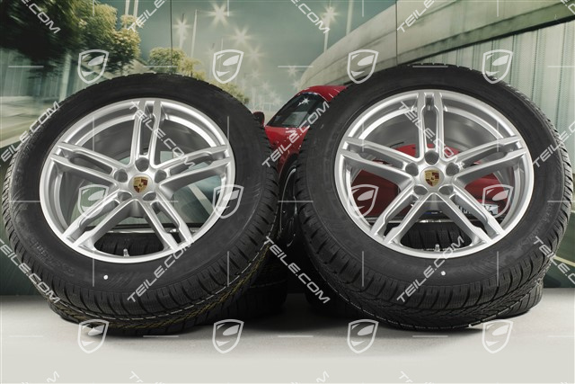 19" "Macan Sport" Winterräder Satz, Felgen 8,5J x 19 ET21 + 9J x 19 ET21, Dunlop Winterreifen 235/55 R19 + 255/50 R19, mit RDK-Sensoren