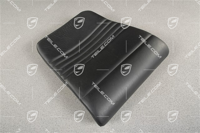 Back seat lower / cushion, Cabrio, leather, Black, L