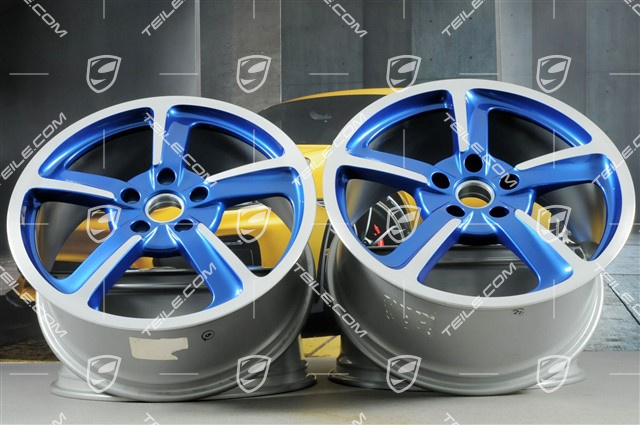 20" Komplet felg SportTechno, 8.5J x 20 ET57 + 10J x 20 x ET50, Sapphire Blue Metallic