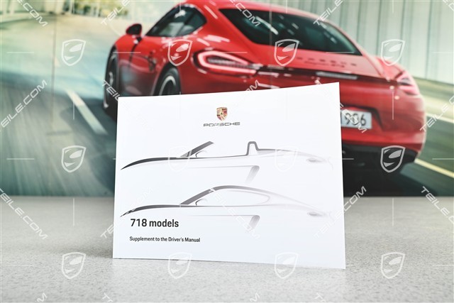 Porsche 718 Boxster/Cayman 982 – Ergänzung zum Fahrerhandbuch, Englisch