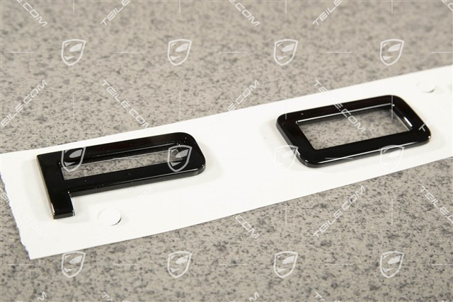 "PORSCHE" logo / Emblem, Glossy Black