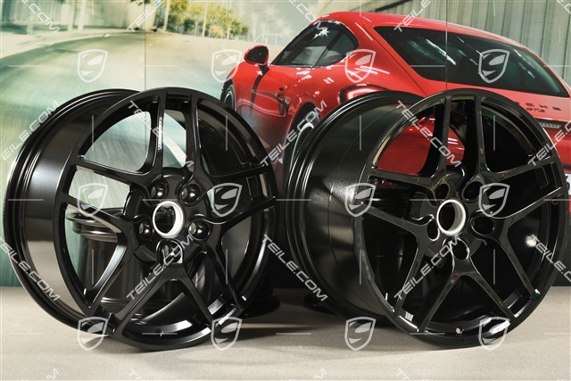 19" Felgensatz Carrera S II (Facelift), 8J x 19 ET57 + 11J x 19 ET51, schwarz