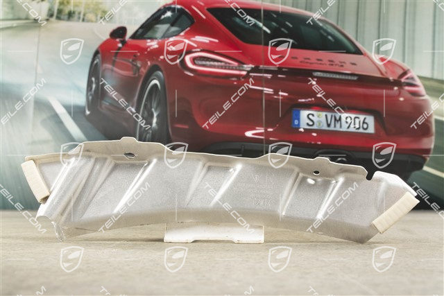 Turbo, Rear bumper Heat protection / heat shield, lower, R