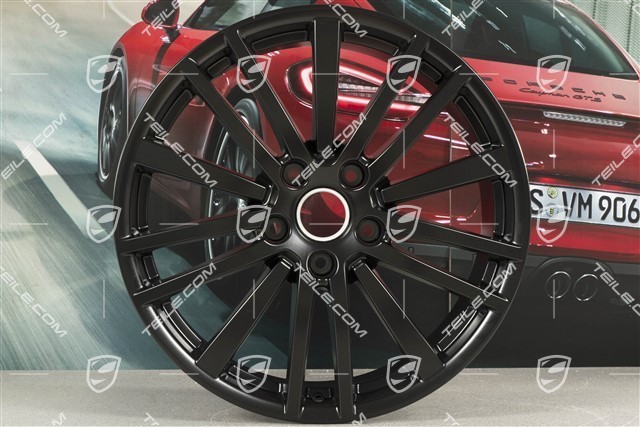 20-inch wheel rim "Panamera Design" / GTS, 9,5J x 20 ET71, black satin matt
