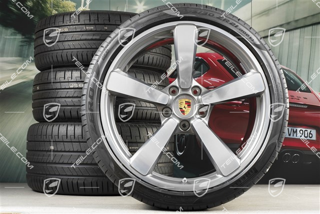 20+21-inch summer wheel set Exclusive Design, rims 8,5J x 20 ET50 + 11,5J x 21 ET67 + Goodyear summer tyres 245/35 R20 + 305/30 R21, with TPM
