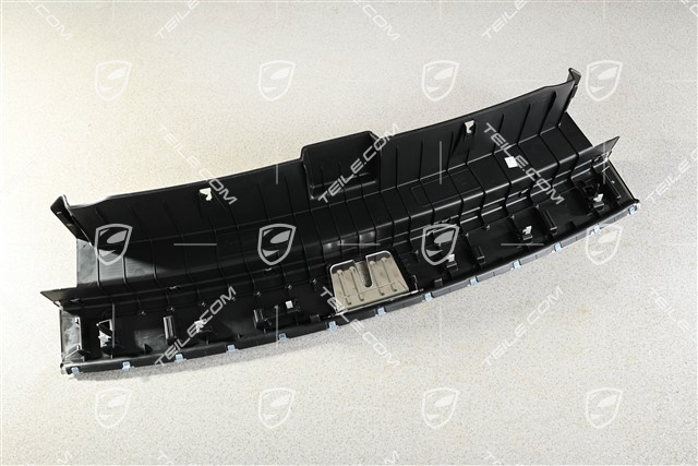 Kofferraum, Schlossträger / Schlossabdeckung Blende , Edelstahloptik Schwarz, GTS / Turbo / GT