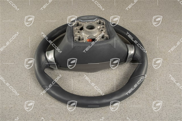 Steering wheel, Basic, Smooth Leather, Sea blue, PDK transmission