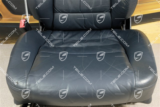 Seat, manual adjustable, heating, leather, Metropole blue, Draped, L