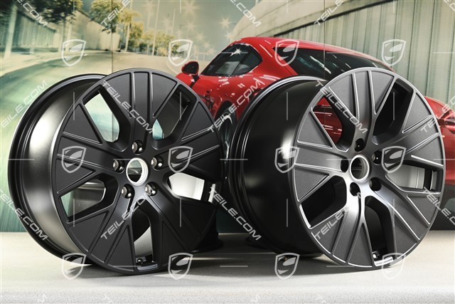 20" Turbo Aero wheel set, 9J x 20 ET54 + 11J x 20 ET60, in satin black