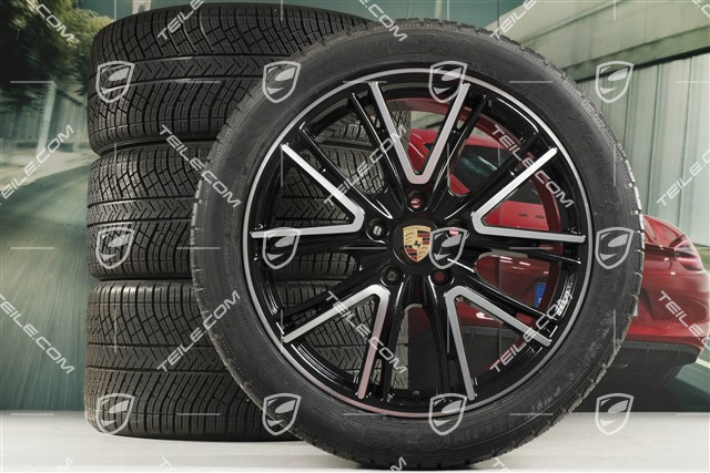 20-inch winter wheels set "Exclusive Design", rims 9,5 J x 20 ET71 + 10,5 J x 20 ET71 + Michelin Pilot Alpin 4 winter tires 275/40 R20 + 315/35 R20, black high gloss