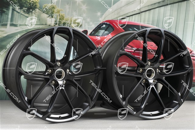 22-inch wheel rim set GT, 10J x 22 ET48 + 11,5J x 22 ET52, black satin-matt