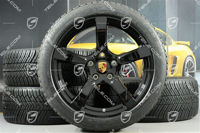 19-inch Cayman S winter wheels set, rims 8J x 19 ET57 + 10J x 19 ET45 + NEW Michelin Pilot Alpin 4 winter tyres 235/40 R19 + 265/40 R19