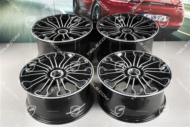 21"+20" 918 SPYDER Felgensatz, Zentralverschluss, 12,5J x 21 ET57 + 9,5J x 20 ET57, czarny wysoki połysk