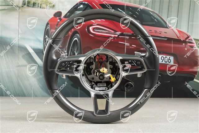 Steering wheel, CARBON + leather black, damaged