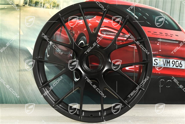 20"+21" GT2RS/GT3RS Magnesium Radsatz / Felgensatz, Felgen 9,5 J x 20 ET50 + 12,5 J x 21 ET48, Schwarz seidenglanz