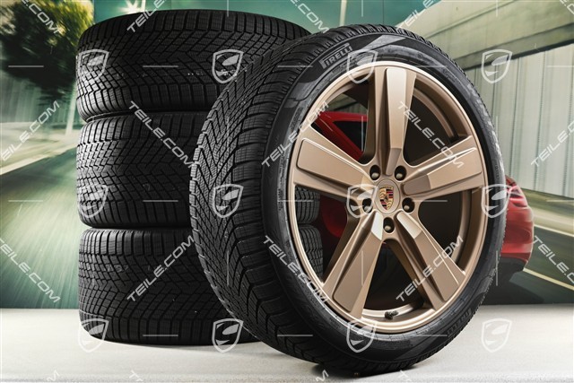 22" Winterräder Cayenne Exclusive Design Sport, Felgen 10J x 22 ET48 +11,5J x 22 ET52 + Pirelli Winterreifen 285/40 R22 + 315/35 R22, Neodyme