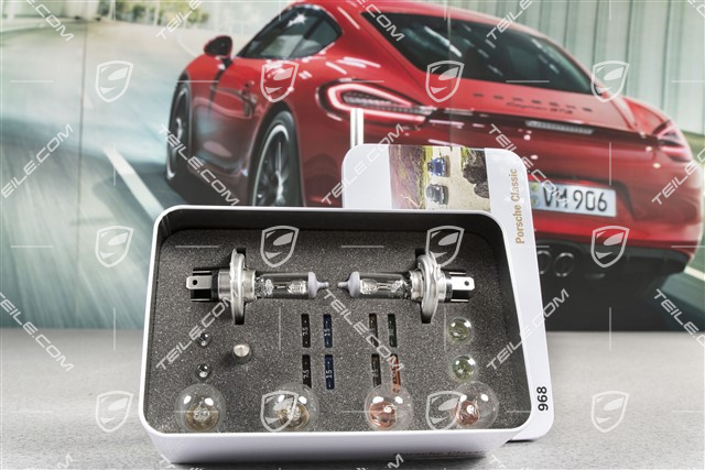 Ersatzlampenkasten, Set Glühlampen und Sicherungen 12 Volt für Porsche 968