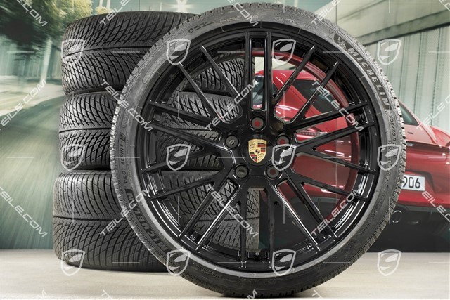 20"+21" Turbo V Winterräder Satz, Felgen 8,5J x 20 ET40 + 11J x 21 ET66 + NEUE Winterreifen 245/35 R20 + 305/30 R21