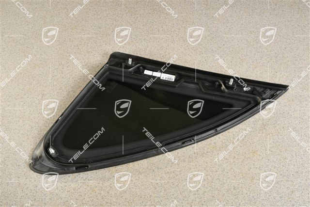 Seitenscheibe mit Zierleiste, Aluminium-Paket Schwarz, Privacy, R
