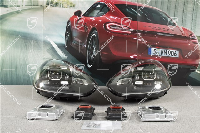 LED-Scheinwerfer + dyn. Kurvenlicht, Schwarz, Satz, L+R