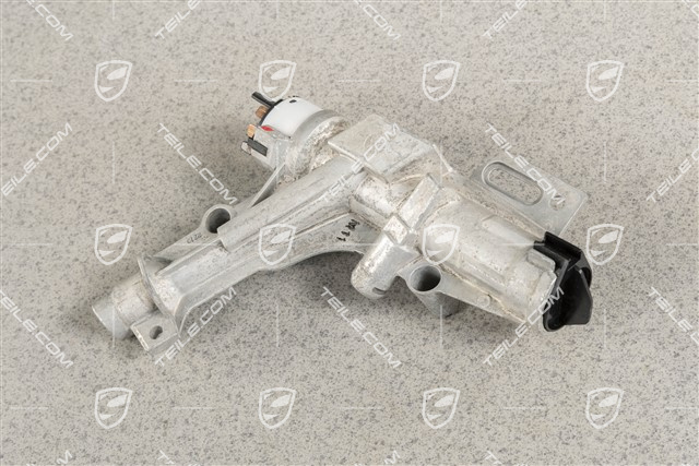 Steering lock assembly with ignition switch