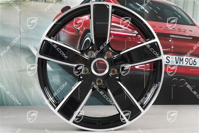 20" Felgensatz Carrera Sport, 8,5J x 20 ET49 + 11,5J x 20 ET56, Tiefschwarz-Metallic